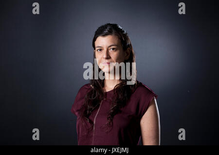 Edinburgh, Großbritannien. 16 Aug, 2017. Samanta Schweblin, der argentinische Schriftsteller, Verfasser, beim Edinburgh International Book Festival erscheinen. Credit: GARY DOAK/Alamy leben Nachrichten Stockfoto