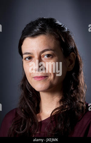 Edinburgh, Großbritannien. 16 Aug, 2017. Samanta Schweblin, der argentinische Schriftsteller, Verfasser, beim Edinburgh International Book Festival erscheinen. Credit: GARY DOAK/Alamy leben Nachrichten Stockfoto