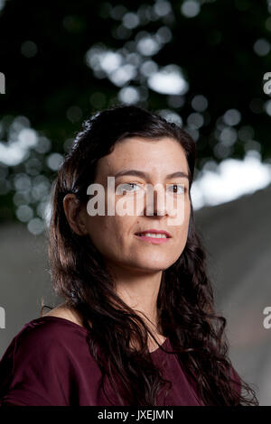 Edinburgh, Großbritannien. 16 Aug, 2017. Samanta Schweblin, der argentinische Schriftsteller, Verfasser, beim Edinburgh International Book Festival erscheinen. Credit: GARY DOAK/Alamy leben Nachrichten Stockfoto