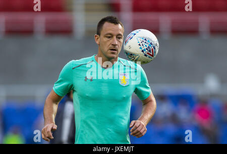 Reading, Großbritannien. 15 Aug, 2017. John Terry von Aston Villa erwärmt pre Match während der Sky Bet Championship Match zwischen Lesen und Aston Villa im Madejski Stadium, Reading, England am 15. August 2017. Foto von Andy Rowland/PRiME Media Bilder. ** Redaktion VERWENDEN SIE NUR FA Premier League und der Football League unterliegen DataCo Lizenz. Credit: Andrew Rowland/Alamy leben Nachrichten Stockfoto