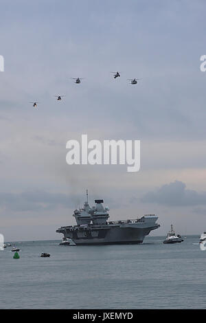 HMS Queen Elizabeth Flugzeugträger Stockfoto