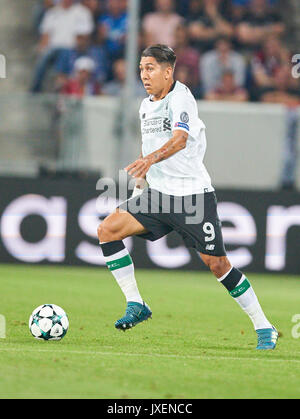 Hoffenheim, Deutschland. 15 Aug, 2017. Roberto FIRMINO, LIV 9 treibt die Kugel, TSG 1899 Hoffenheim - FC Liverpool für die UEFA Champions League in Hoffenheim, August 15, 2017 Quelle: Peter Schatz/Alamy leben Nachrichten Stockfoto