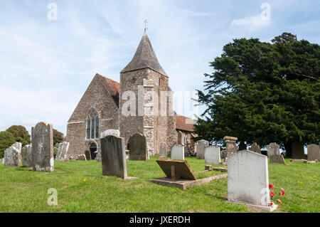 Kirche von St Clement, Alte Romney auf Romney Marsh, Kent. Stockfoto