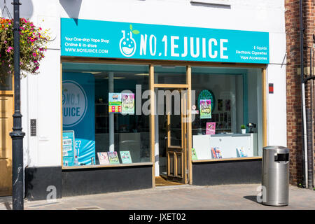 Nr. 1 EJuice vape Shop in Orpington High Street Stockfoto