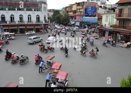 Besetzt die Straßen von Hanoi, Vietnam, 2015 Stockfoto