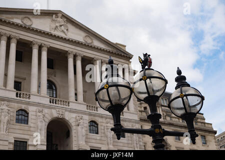 Bank von England, die Zentralbank für das Vereinigte Königreich in der City von London Financial District Stockfoto