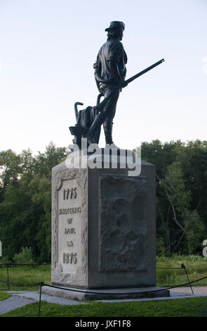 Die Minute Man Statue in Minute Man National Historical Park, Concord, Massachusetts. Stockfoto