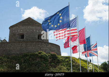 Port-en-Bessin - huppain, Frankreich Stockfoto