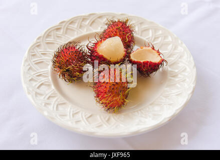 Rambutan/Lychee Obst Stockfoto