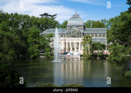 Palacio de Cristal - Crystal Palace in Madrid Stockfoto