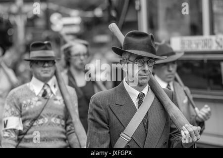 1940er Jahre die nationalen Tramway Museum, Crich, August 2017 Stockfoto