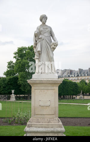 La Comedie. Die Komödie. Statue im Park Tuileries, Paris, Frankreich. Stockfoto