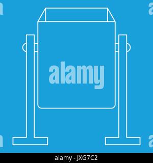 Metall Mülleimer Symbol, outline Style Stock Vektor
