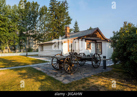 Northwest Mounted Police Barracks, Canmore, Alberta, Kanada Stockfoto