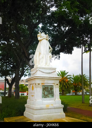 Fort-de-France, Martinique - Februar 08, 2013: Die enthauptet Statue der Kaiserin Josephine Stockfoto