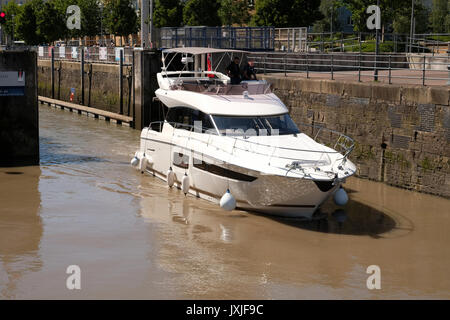 14. August 2017 - Boote in Portishead Marina Stockfoto