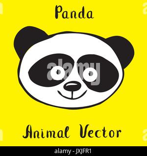 Pandabär Hand gezeichnet, Vector Illustration Stock Vektor