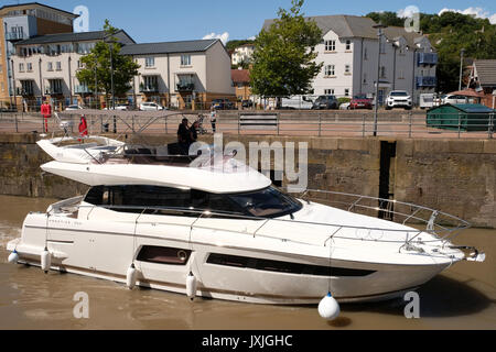 14. August 2017 - Boote in Portishead Marina Stockfoto