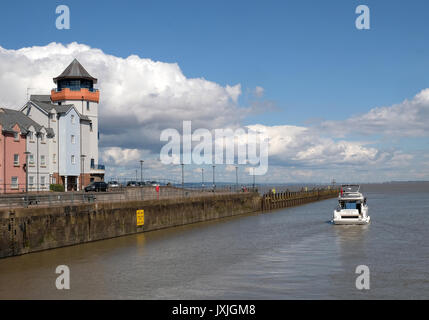 14. August 2017 - Boote in Portishead Marina Stockfoto