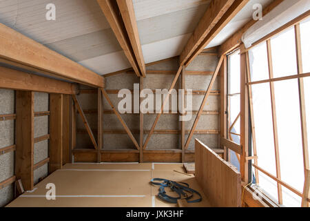 Fachwerkhaus im Bau Stockfoto