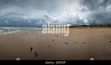 Juno Beach, Courseulles-sur-Mer, Normandie, Frankreich. August 2017 Am 6. Juni 1944 die Alliierten, vor allem britischen, französischen und kanadischen Truppen kam ein Stockfoto