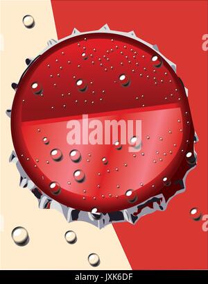 Coca col Abdeckung Flasche trinken Vector Illustration Stock Vektor