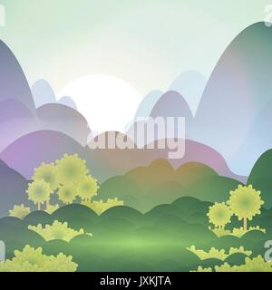 Einfache Zusammenfassung Tallandschaft - Vektor-Illustration Stock Vektor