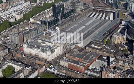 Luftaufnahme von Paddington Station, London W2 Stockfoto