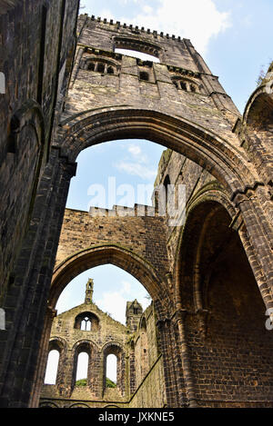 Kirkstall Abbey. Abbey Road, Leeds, Yorkshire, England, Vereinigtes Königreich, Europa. Stockfoto