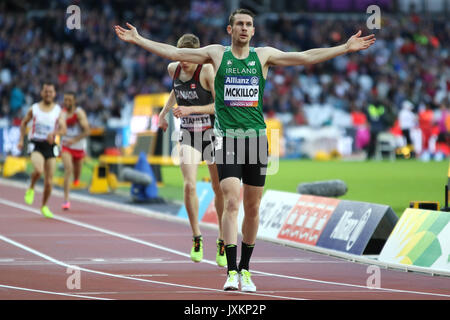 Michael MCKILLOP von Irland gewinnt Gold bei den Herren 1500 m T37 Finale auf der Welt Para Meisterschaften in London 2017 Stockfoto