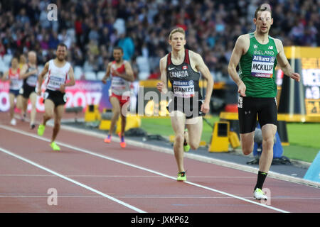 Michael MCKILLOP von Irland gewinnt Gold bei den Herren 1500 m T37 Finale auf der Welt Para Meisterschaften in London 2017 Stockfoto