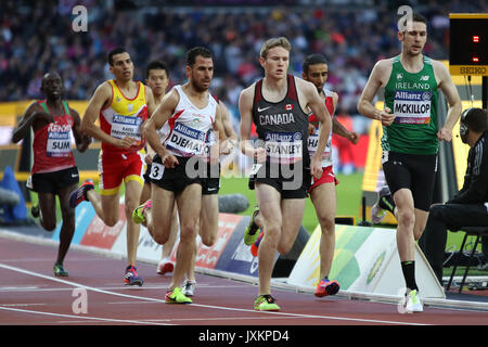 Madjid DJEMAI von Algerien in der Männer 1500 m T37 Finale auf der Welt Para Meisterschaften in London 2017 Stockfoto