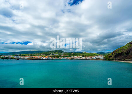 Die Bucht von Porto Pim, Horta, Insel Faial, Azoren Stockfoto