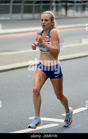 Charlotte Purdue, Großbritannien & N.I., 2017 IAAF wm Frauen Marathon, London, Vereinigtes Königreich Stockfoto