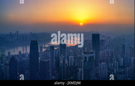 Städtische Landschaft der Stadt Chongqing, China Stockfoto