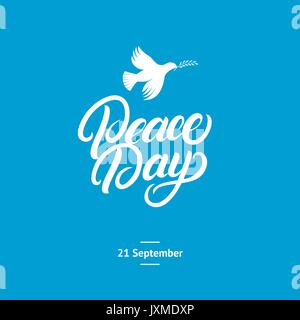 Internationaler Friedenstag Karte, Poster. Stock Vektor