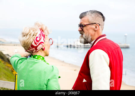 Skurrile paar Sightseeing, Bournemouth, England Stockfoto