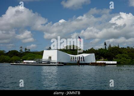 USS Arizona Memorial, Pearl Harbor, Oahu, Hawaii Stockfoto