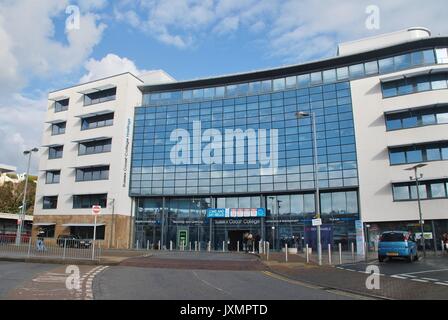 Außen an der Küste von Sussex College an der Station Plaza in Hastings, East Sussex, England am 10. November 2014. Die Schule wurde im Jahr 2009 eröffnet. Stockfoto