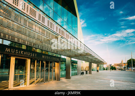 Helsinki, Finnland. Aufbau des Music Hall Music Center in Helsinki, Finnland Stockfoto