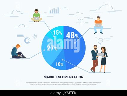 Markt-Segmentierung-Infografik-Konzept-Abbildung Stock Vektor