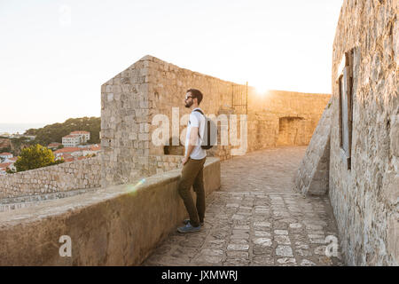 Mann weg Blick, Dubrovnik, Dubrovacko-Neretvanska, Kroatien, Europa Stockfoto