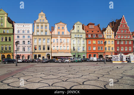 Salz Marktplatz in Wroclaw, Polen. Stockfoto