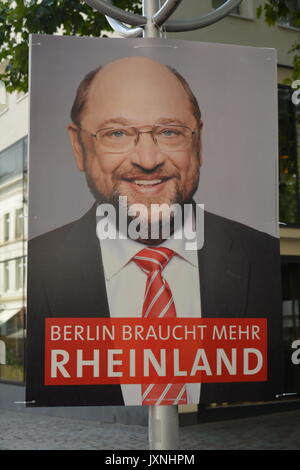 Wahlplakat mit Martin Schulz Stockfoto