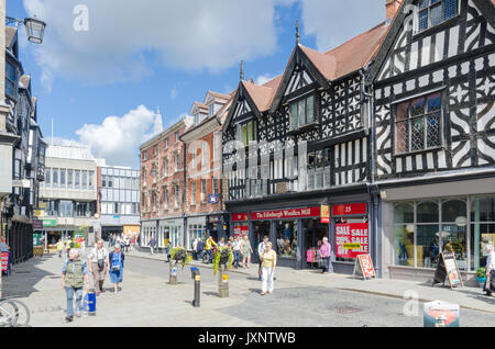 Die alte Markthalle auf dem Platz im Zentrum von Shrewsbury, Shropshire Stockfoto