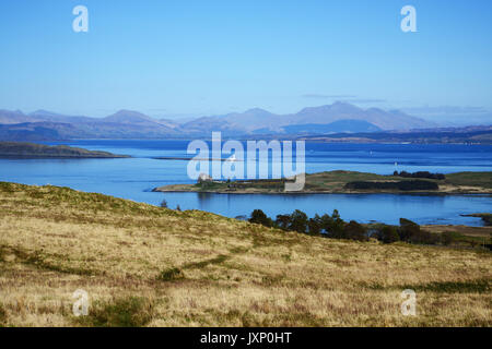 Vereinigtes Königreich, Schottland, Isle of Mull, Aussicht NE auf Loch Linnhe von Sgurr Dearg Stockfoto