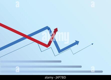 Grafik Finance Pfeile Chart Infografik Financial Business Wachstum Stock Vektor