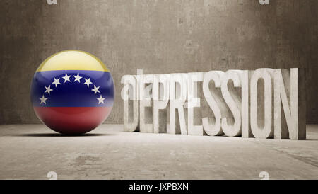 Venezuela hohe Auflösung Depression Konzept Stockfoto