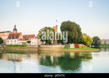 Panorama von Chalon-sur-Saone, Frankreich Stockfoto