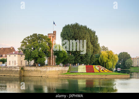 Panorama von Chalon-sur-Saone, Frankreich Stockfoto